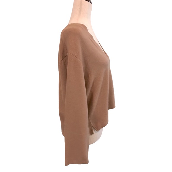 Leset Lori V-Neck Sweater Dune Camel Color Size Medium New - Picture 7 of 11
